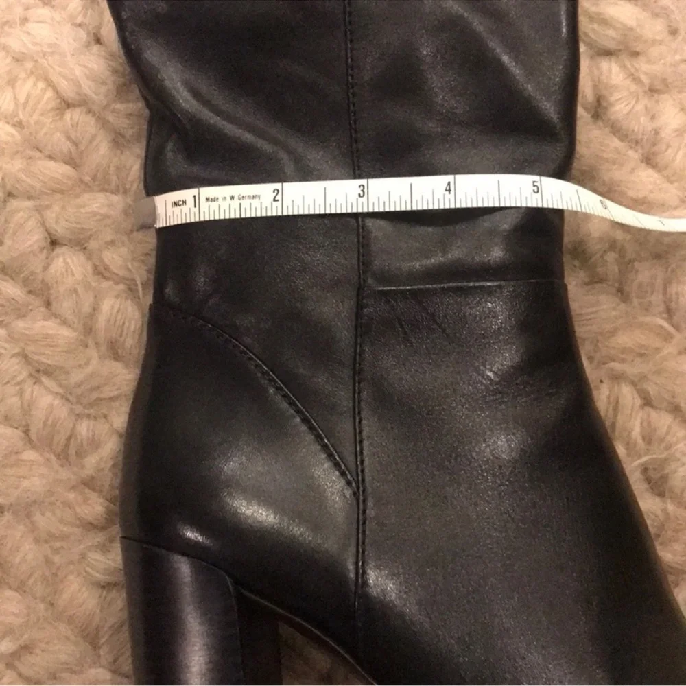 Tory Burch Black Leather Over the Knee-High Boots